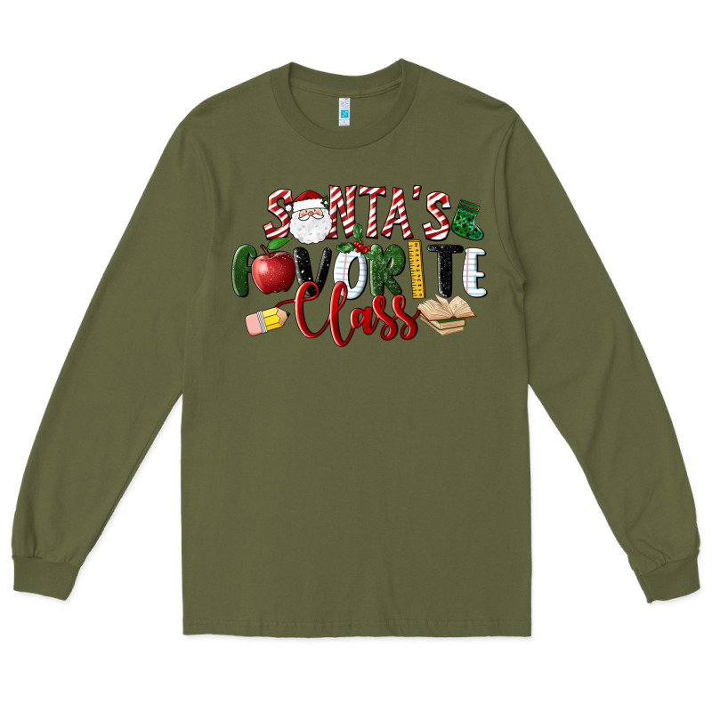 Santa's Favorite Class Christmas Long Sleeve Tee by LillyAllenDesigns | Teevron