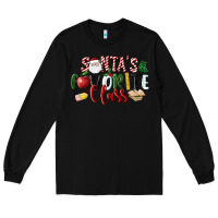 Black Santa's Favorite Class Christmas Long Sleeve Tee - LillyAllenDesigns