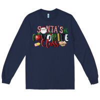 Navy Santa's Favorite Class Christmas Long Sleeve Tee - LillyAllenDesigns