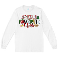 White Santa's Favorite Class Christmas Long Sleeve Tee - LillyAllenDesigns