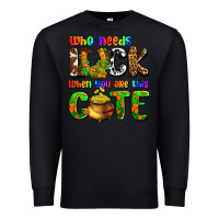 Black Who needs luck when you are this cute Premium Sweatshirt - OliviaCreatesArt