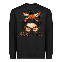 Black Hair stylist messy bun Heavyweight Sweatshirt - BarkalooDesign