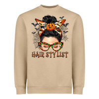 Mushroom Hair stylist messy bun Heavyweight Sweatshirt - BarkalooDesign