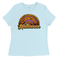 Baby Blue halloween rainbow Ladies Tee - JahusDesignShop