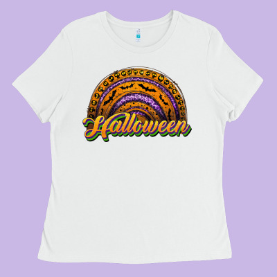 Halloween Rainbow Ladies Tee Designed By Jahusdesignshop
