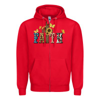 Red Faith USA sunflower 4th of july Zipper Hoodie - HowdyJamesFarm