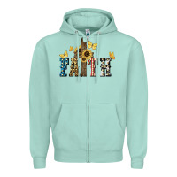 Seafoam Faith USA sunflower 4th of july Zipper Hoodie - HowdyJamesFarm