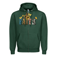 Sports Green Faith USA sunflower 4th of july Zipper Hoodie - HowdyJamesFarm