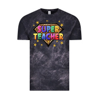 Cloud Black super teacher with leopard Vintage Tee - NancyCooperArtShop