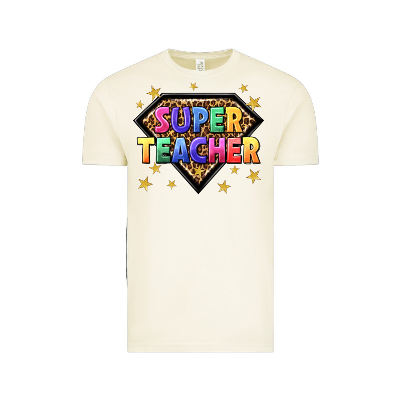 Super Teacher With Leopard Vintage Tee by NancyCooperArtShop | Teevron