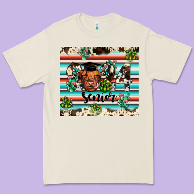 2024 Senior Cow Premium Tee Designed By Jahusdesignshop