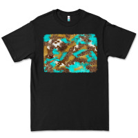 Black western turquoise leopard and cowhide background Premium Tee - Artiststas