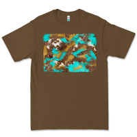Cacao western turquoise leopard and cowhide background Premium Tee - Artiststas