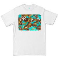 White western turquoise leopard and cowhide background Premium Tee - Artiststas