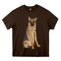 Chocolate Brown german shepherd Heavy Core Tee - JahusDesignShop