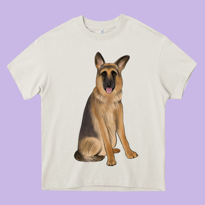German Shepherd Heavy Core Tee Designed By Jahusdesignshop