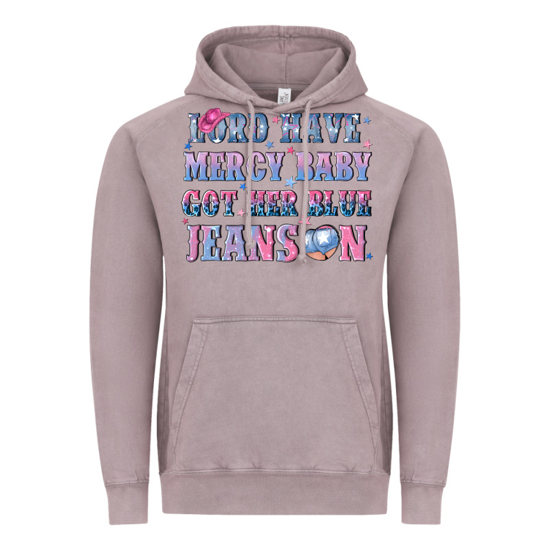 Lord Have Mercy Baby Got Her Blue Jeans On Vintage Hoodie by NancyCooperArtShop | Teevron
