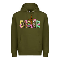 Army Green Easter crown of thorns Easter Day Premium Hoodie - HowdyJamesFarm