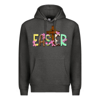 Charcoal Heather Easter crown of thorns Easter Day Premium Hoodie - HowdyJamesFarm