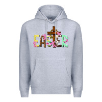 Heather Grey Easter crown of thorns Easter Day Premium Hoodie - HowdyJamesFarm