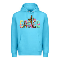 Ocean Blue Easter crown of thorns Easter Day Premium Hoodie - HowdyJamesFarm