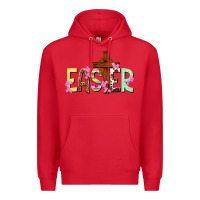 Red Easter crown of thorns Easter Day Premium Hoodie - HowdyJamesFarm