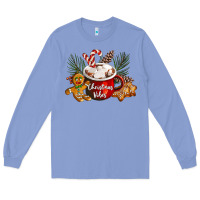 Colony Blue christmas vibes hot cocoa Long Sleeve Tee - LillyAllenDesigns