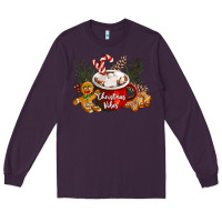 Plum christmas vibes hot cocoa Long Sleeve Tee - LillyAllenDesigns