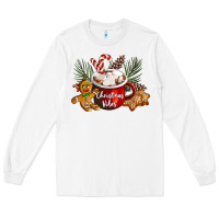 White christmas vibes hot cocoa Long Sleeve Tee - LillyAllenDesigns