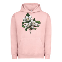 Pigment Salmon Magnolia Flower Illustration Urban Hoodie - LillyAllenDesigns