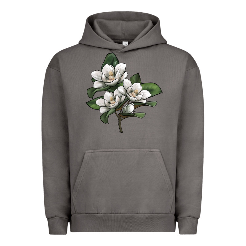 Magnolia Flower Illustration Urban Hoodie by LillyAllenDesigns | Teevron