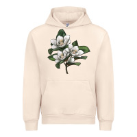 Sandshell Magnolia Flower Illustration Urban Hoodie - LillyAllenDesigns