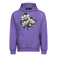 Tulip Magnolia Flower Illustration Urban Hoodie - LillyAllenDesigns
