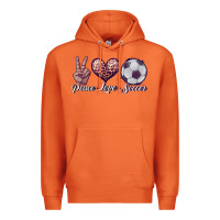 Carrot peace love soccer Premium Hoodie - JahusDesignShop