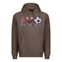 Coffee peace love soccer Premium Hoodie - JahusDesignShop