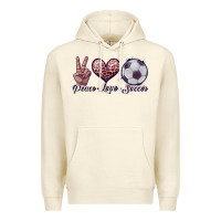 Sandshell peace love soccer Premium Hoodie - JahusDesignShop