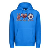True Royal peace love soccer Premium Hoodie - JahusDesignShop