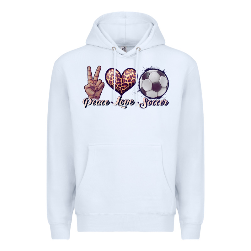 Peace Love Soccer Premium Hoodie by JahusDesignShop | Teevron