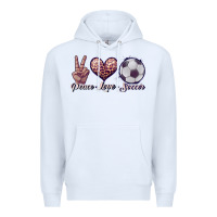 White peace love soccer Premium Hoodie - JahusDesignShop