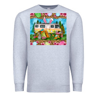 Heather Grey Easter Day camping Premium Sweatshirt - OliviaCreatesArt