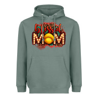 Sage blessed softball mom lightbulb letters Heavyweight Hoodie - OliviaCreatesArt