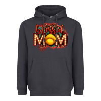 Smoke blessed softball mom lightbulb letters Heavyweight Hoodie - OliviaCreatesArt