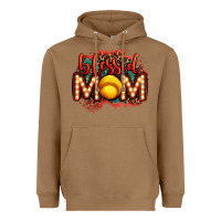 Blessed Softball Mom Lightbulb Letters Heavyweight Hoodie | Teevron