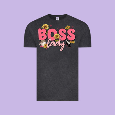Boss Lady Vintage Tee Designed By Maliassmallbusiness