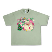 Oil Green pink santa and disco ball with christmas tree Urban Heavy Tee - MaliasSmallBusiness
