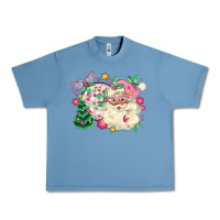 Pebble Blue pink santa and disco ball with christmas tree Urban Heavy Tee - MaliasSmallBusiness