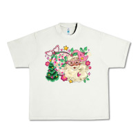 Pistachio pink santa and disco ball with christmas tree Urban Heavy Tee - MaliasSmallBusiness