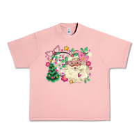 Salmon pink santa and disco ball with christmas tree Urban Heavy Tee - MaliasSmallBusiness