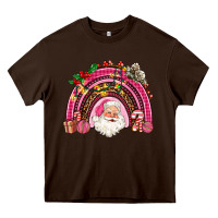 Chocolate Brown pink christmas rainbow Heavy Core Tee - AdoDesignShop