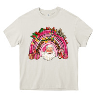 Cream pink christmas rainbow Heavy Core Tee - AdoDesignShop